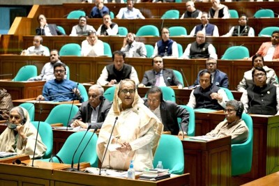 বিদেশীদের কাছে নালিশ করে  কোনো লাভ হবে না : সংসদে প্রধানমন্ত্রী