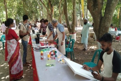 নড়াইলে বরেণ্য চিত্রশিল্পীদের নিয়ে আর্ট ক্যাম্প অনুষ্ঠিত