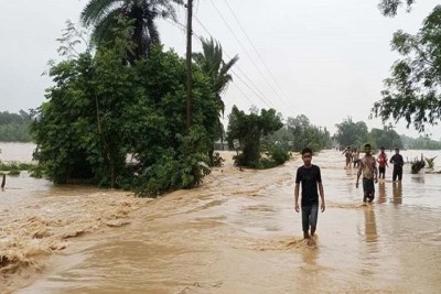 বন্যায় শেরপুরের নিম্নাঞ্চল প্লাবিত