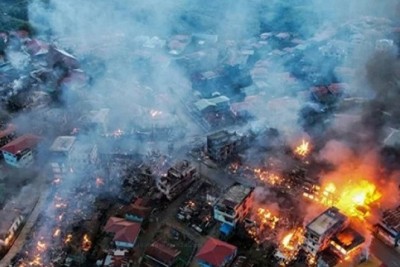 রাখাইনে জান্তাবাহিনীর বিমান হামলায় নিহত অন্তত ৪০